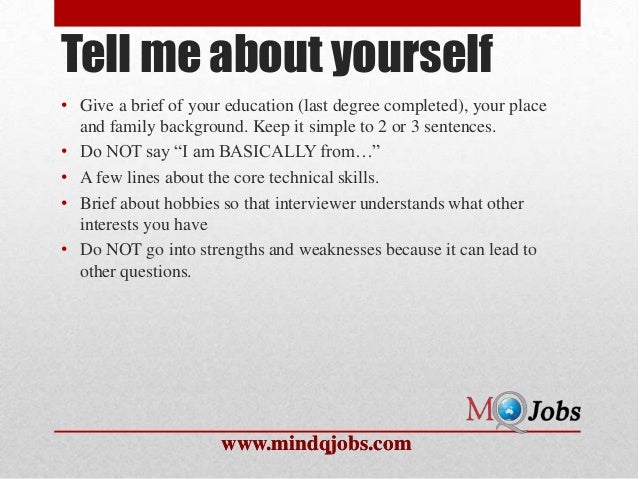mindqjobs com fresher interview hr questions what to say in interview