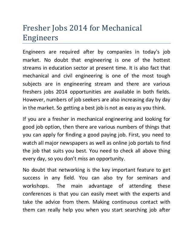 resume for freshers looking for the first job