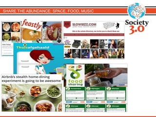 SHARE THE ABUNDANCE: SPACE, FOOD, MUSIC 
 