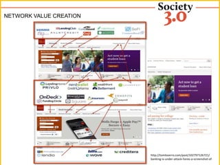 http://tomloverro.com/post/102797126721/
banking-is-under-attack-heres-a-screenshot-of
NETWORK VALUE CREATION
 