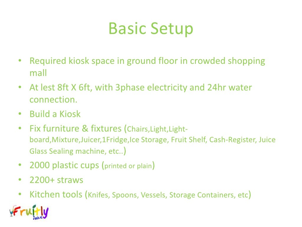 Fresh Fruit Juice Business Plan