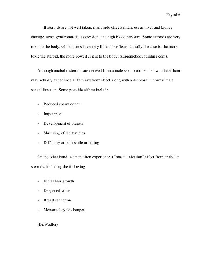 Реферат: Anabolic Steroids Essay Research Paper The use