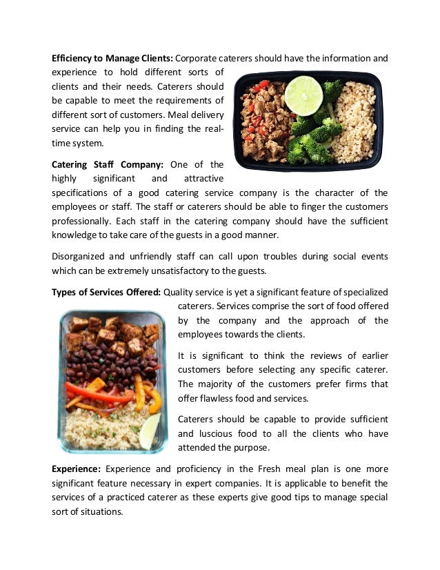 Fresh meal plan delivery service www.jetfuelcatering