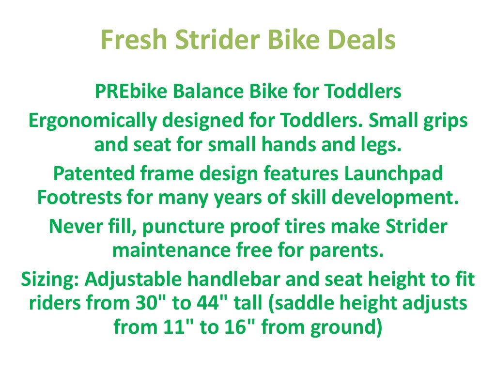 Fresh Strider Bike Coupon Code May 2013 June 2013 10 OFF And More Now