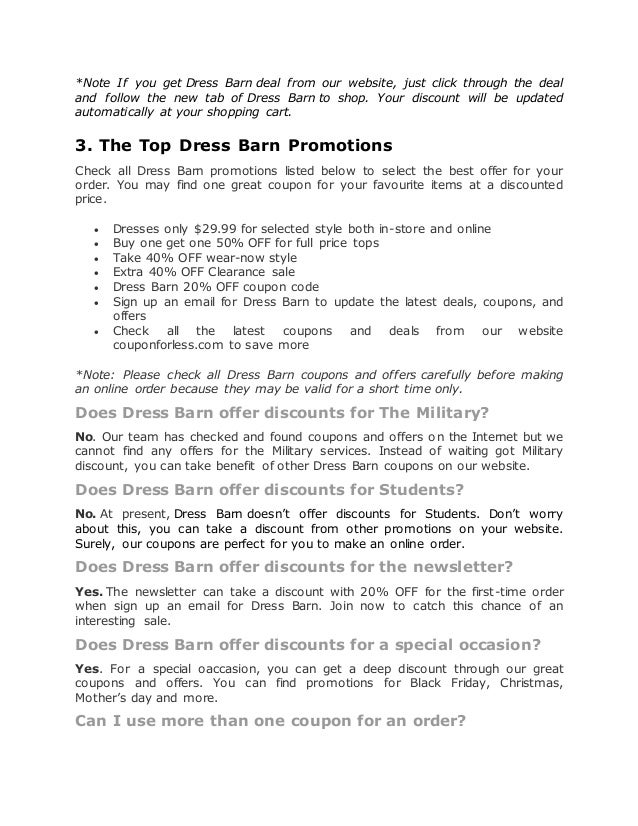 Fresh Styles With Dress Barn Coupons For A Discounted Price