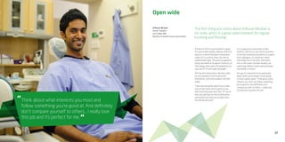 27
Open wide
The first thing you notice about Vithuran Niruban is
his smile, which is a great advertisement for regular
brushing and flossing.
A friend of Vith’s recommended he apply
for a job at Bee Healthy, Naenae where he
works as a dental therapist treating kids
under 18. It’s a job he loves and one he
worked hard to get. The year he applied to
study oral health at Auckland University of
Technology there were 650 applicants; he
was one of 35 who made the grade.
Vith became interested in dentistry after
his own experience with braces and
orthodontic work (that explains the killer
smile).
“I love educating kids about how to take
care of their teeth and it’s great to see
them improving with each visit. Of course
they love getting the free toothbrushes
and stickers we hand out to bribe them
into the dental chair!”
It’s a supportive environment at Bee
Healthy. Vith has his own dental assistant,
on the job mentoring and plenty of support
from colleagues. It’s varied too, where
some days he’s in the clinic and others
he’s on the road in the Bee Healthy van
examining children’s teeth and promoting
oral health in schools.
He says it’s important to be passionate
about what you’re doing if you’re going
to have a great career. “Think about what
interests you most and follow something
you’re good at. And definitely don’t
compare yourself to others… I really love
this job and it’s perfect for me.”
Vithuran Niruban
Dental Therapist
Hutt Valley DHB
Bachelor of Health Science (oral health)
Think about what interests you most and
follow something you’re good at. And definitely
don’t compare yourself to others… I really love
this job and it’s perfect for me.
“
“
 