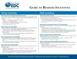 Fresno County Business Incentives Guide