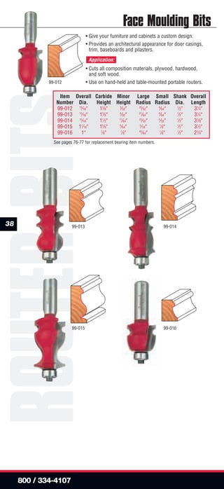 Freud All Router Bits Freud Precision Router Bits | PDF