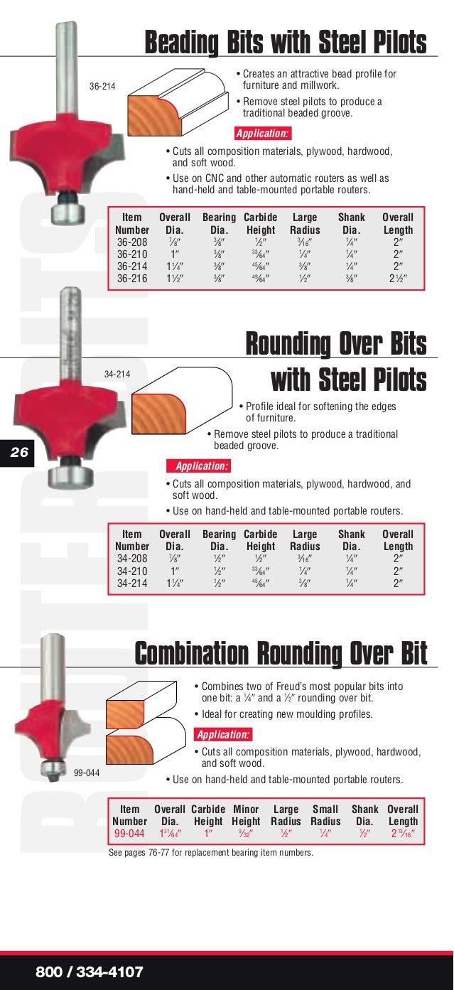 Freud Precision Router Bits