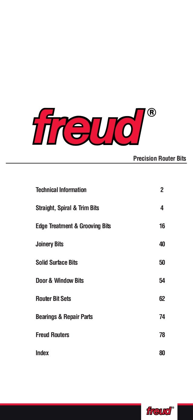 Freud Router Bit Speed Chart