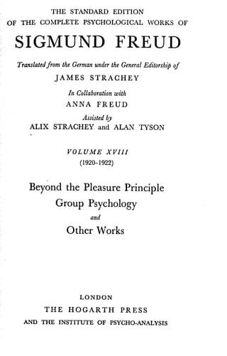 Freud beyond the pleasure principle