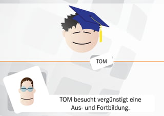 TOM




TOM besucht vergünstigt eine
   Aus- und Fortbildung.
 