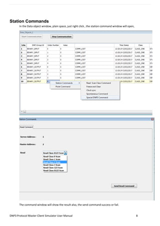 dnp3 Protocol Master Client simulator user manual | PDF