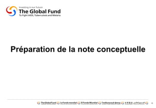 15
Préparation de la note conceptuelle
