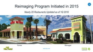 21
www.frgi.com
Reimaging Program Initiated in 2015
Former Reimaged
Nearly 20 Restaurants Updated as of 1Q 2016
 