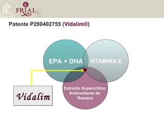 Patente P200402755 ( Vidalim®)‏ Extracto Supercrítico  Antioxidante de  Romero EPA + DHA VITAMINA E Vidalim 