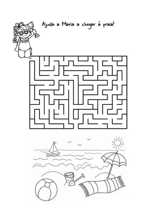 Ajuda a Maria a chegar à praia!
 