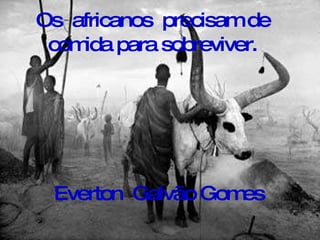 Os  africanos  precisam de comida para sobreviver. Everton  Galvão Gomes 