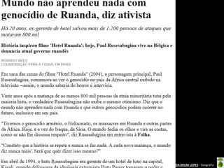 Oficina elaborada pela Professora FERNANDA BRUM LOPES - Geografia
 