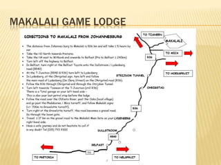 MAKALALI GAME LODGE
 