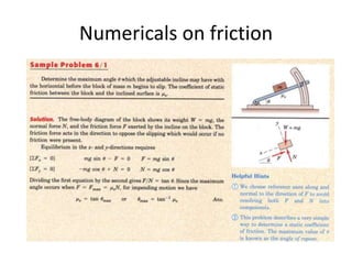 Numericals on friction
 