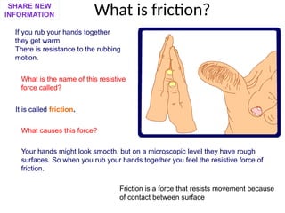Hand Using Force Friction forces and benefit physics year 8.pptx