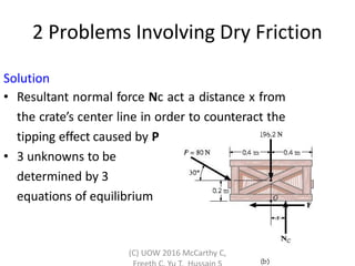 Question About Friction statics first year engineering friction questions | PDF