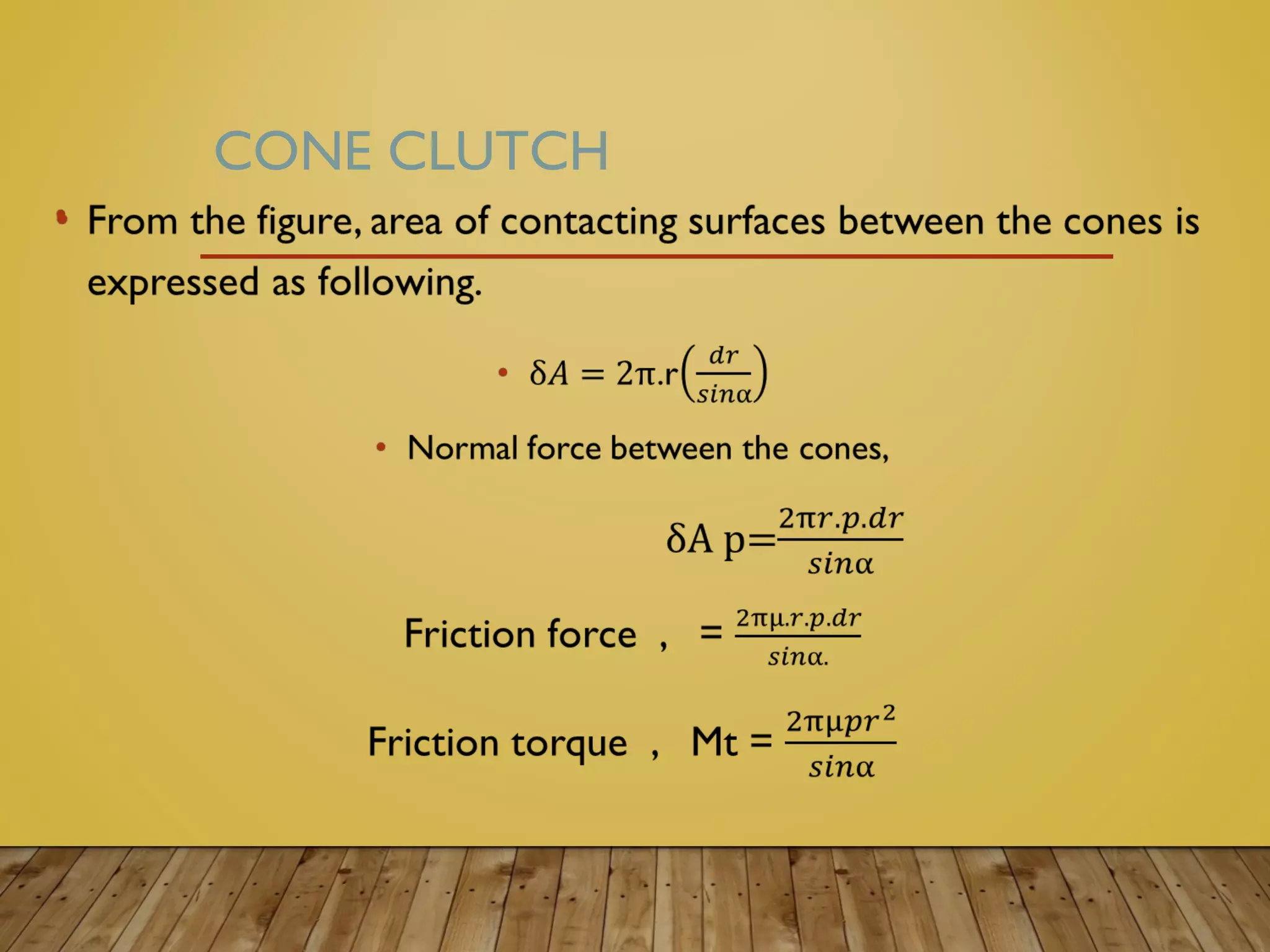 CONE CLUTCH
 