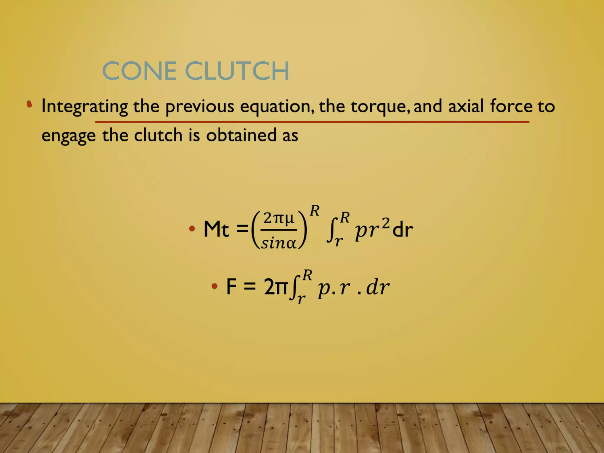 CONE CLUTCH
 