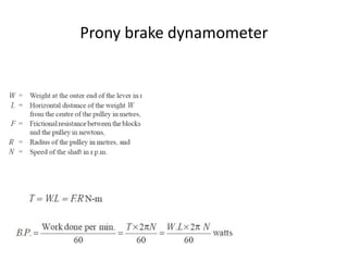 Prony brake dynamometer
 