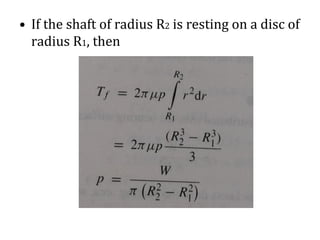 • If the shaft of radius R2 is resting on a disc of
radius R1, then
 