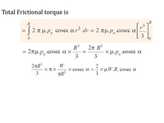 Total Frictional torque is
 