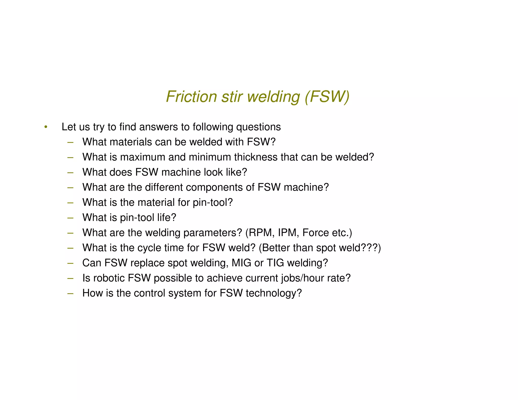Friction Stir Welding | PDF | Chemistry | Science