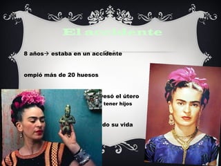 El accidente
8 años estaba en un accidente
ompió más de 20 huesos
na barra de hierro le atravesó el útero
•

afecta la pr...