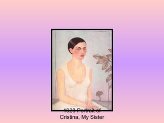 1928 Portrait of Cristina, My Sister 