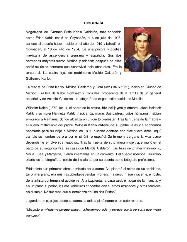 Biografia de Frida Kahlo