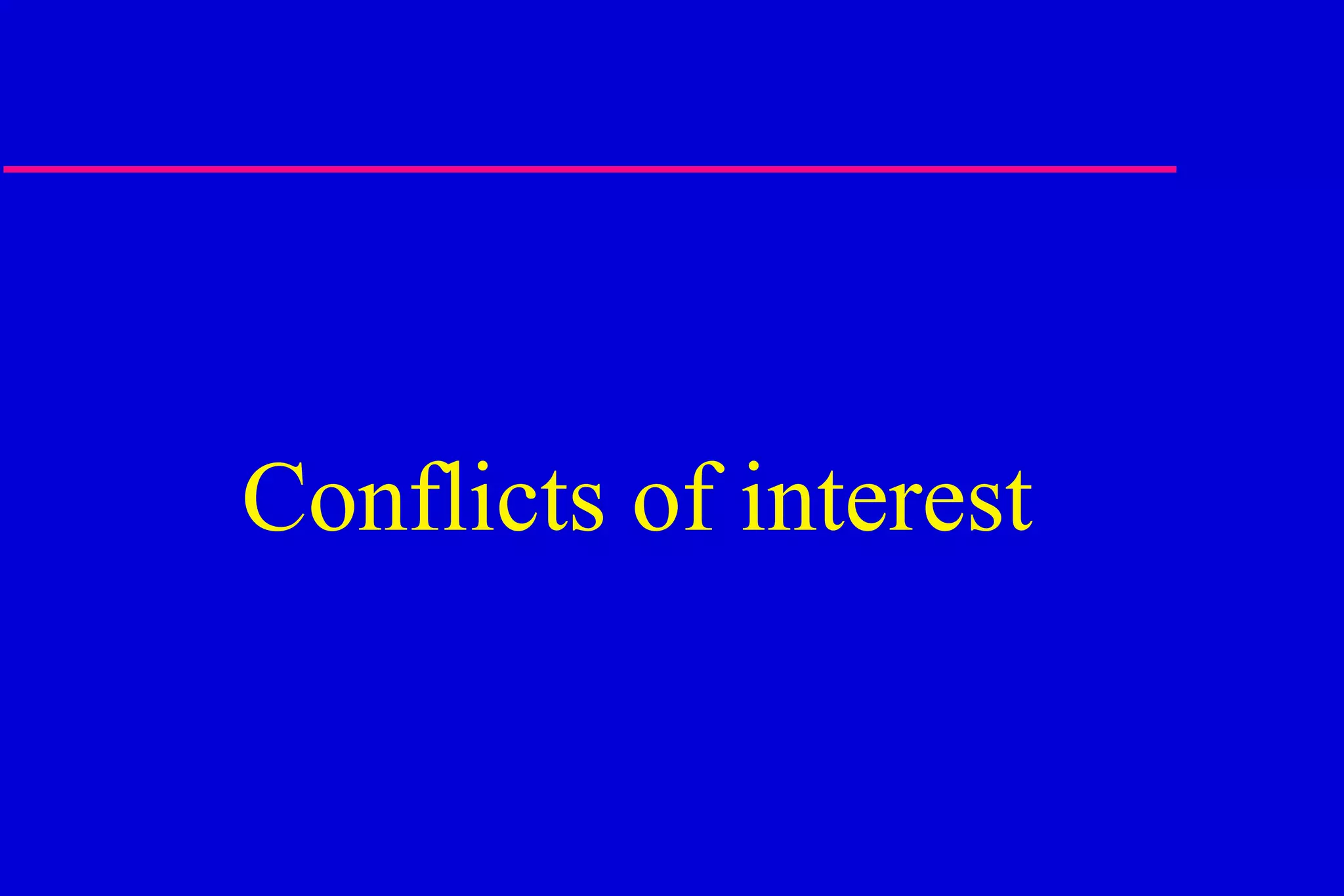 Conflicts of interest 