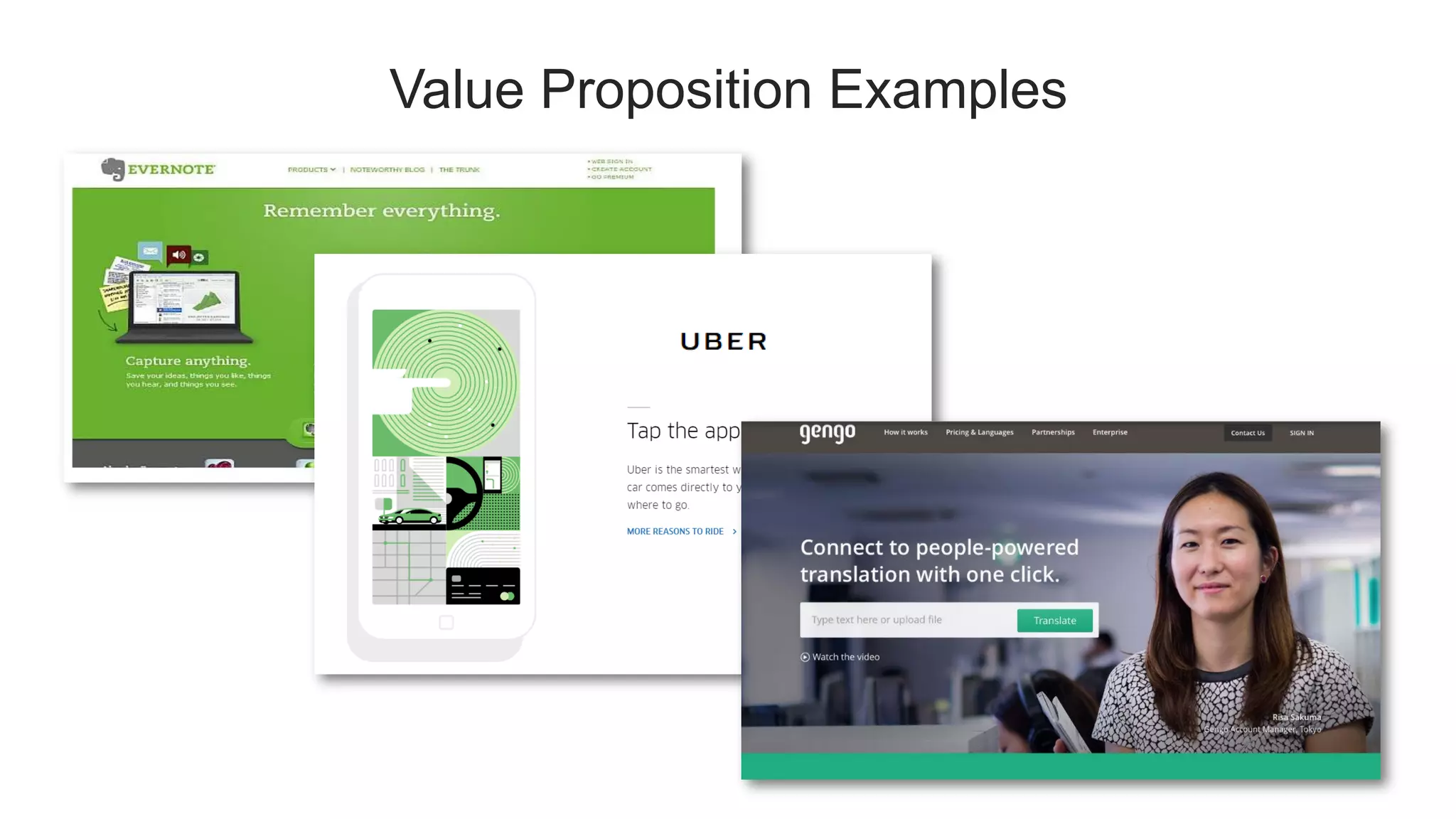 Value Proposition Examples
 