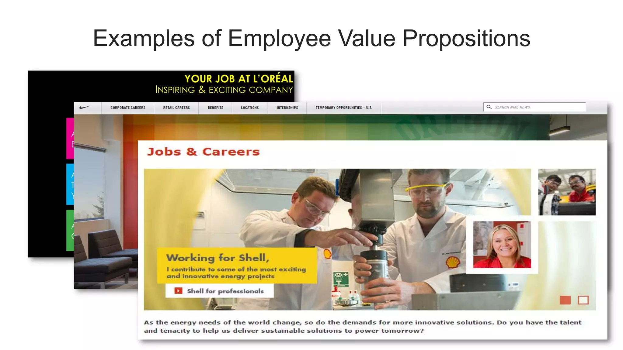 Examples of Employee Value Propositions
 