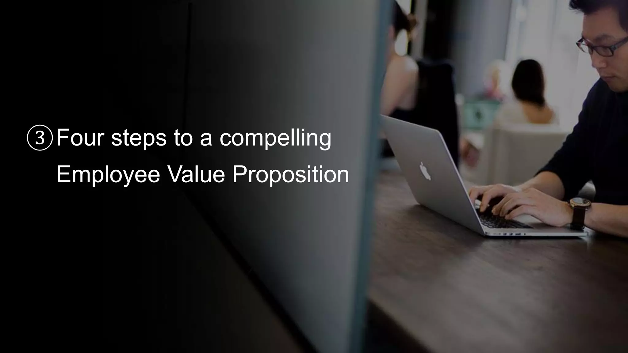 ③Four steps to a compelling
Employee Value Proposition
 