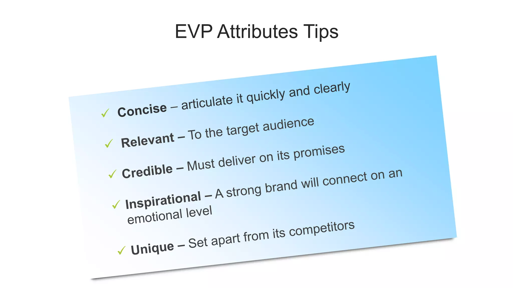EVP Attributes Tips
 