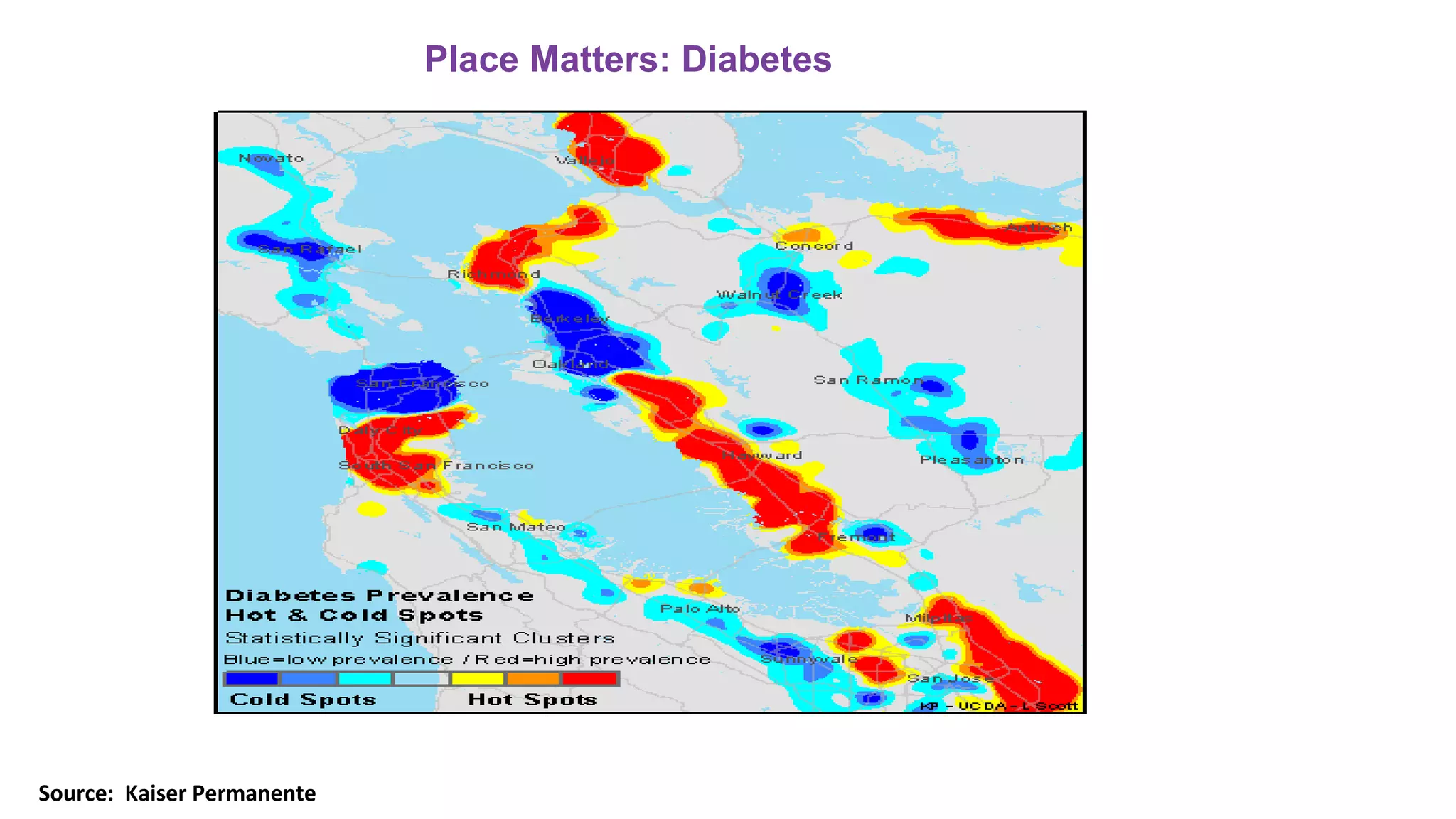 Place Matters: Diabetes
Source: Kaiser Permanente
 