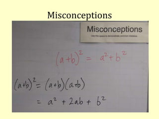 Misconceptions
 