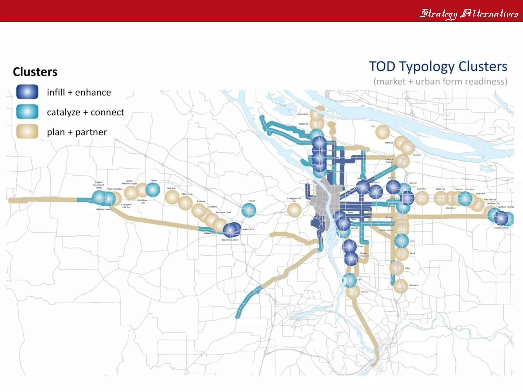 Strategy Alternatives
Station Area Typologies
 