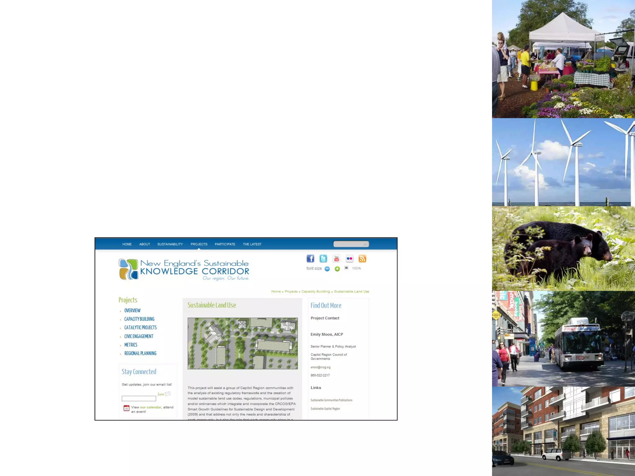 KEY QUESTIONS

What are the Barriers to Doing More
Sustainable Development in Connecticut?

What Best Practices Exist in Connecticut?




   WWW.SUSTAINABLEKNOWLEDGECORRIDOR.ORG
 