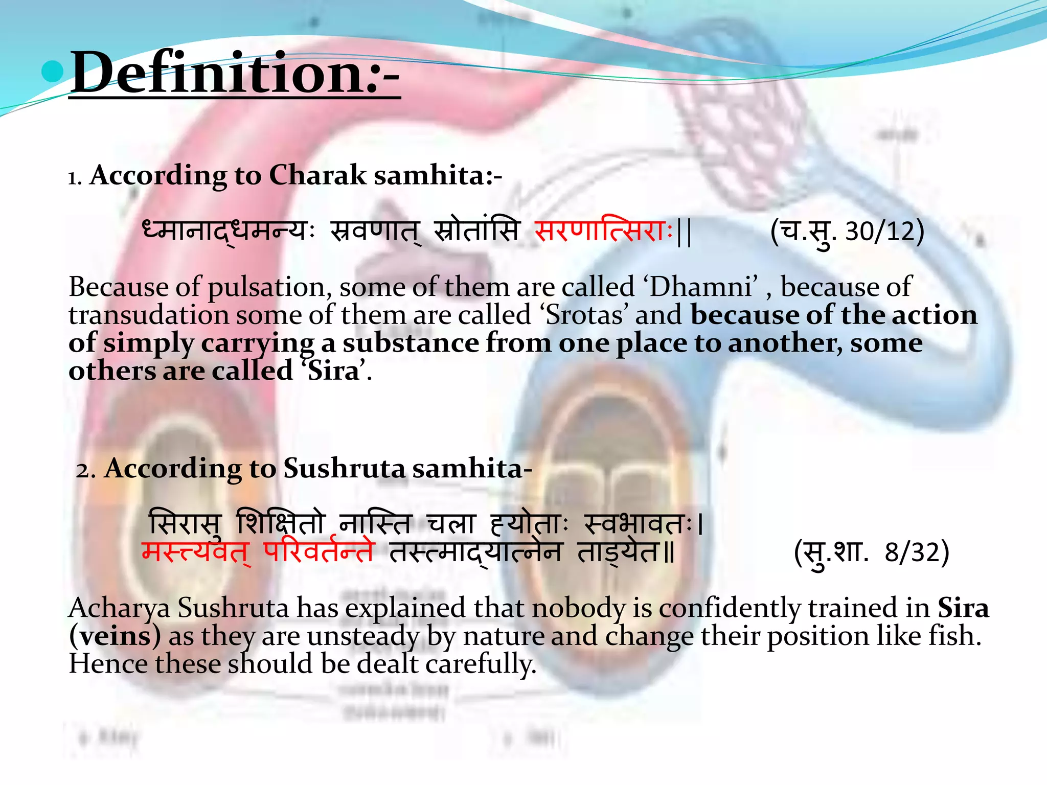 Ayurveda sira Dhamni Srotas PPTX