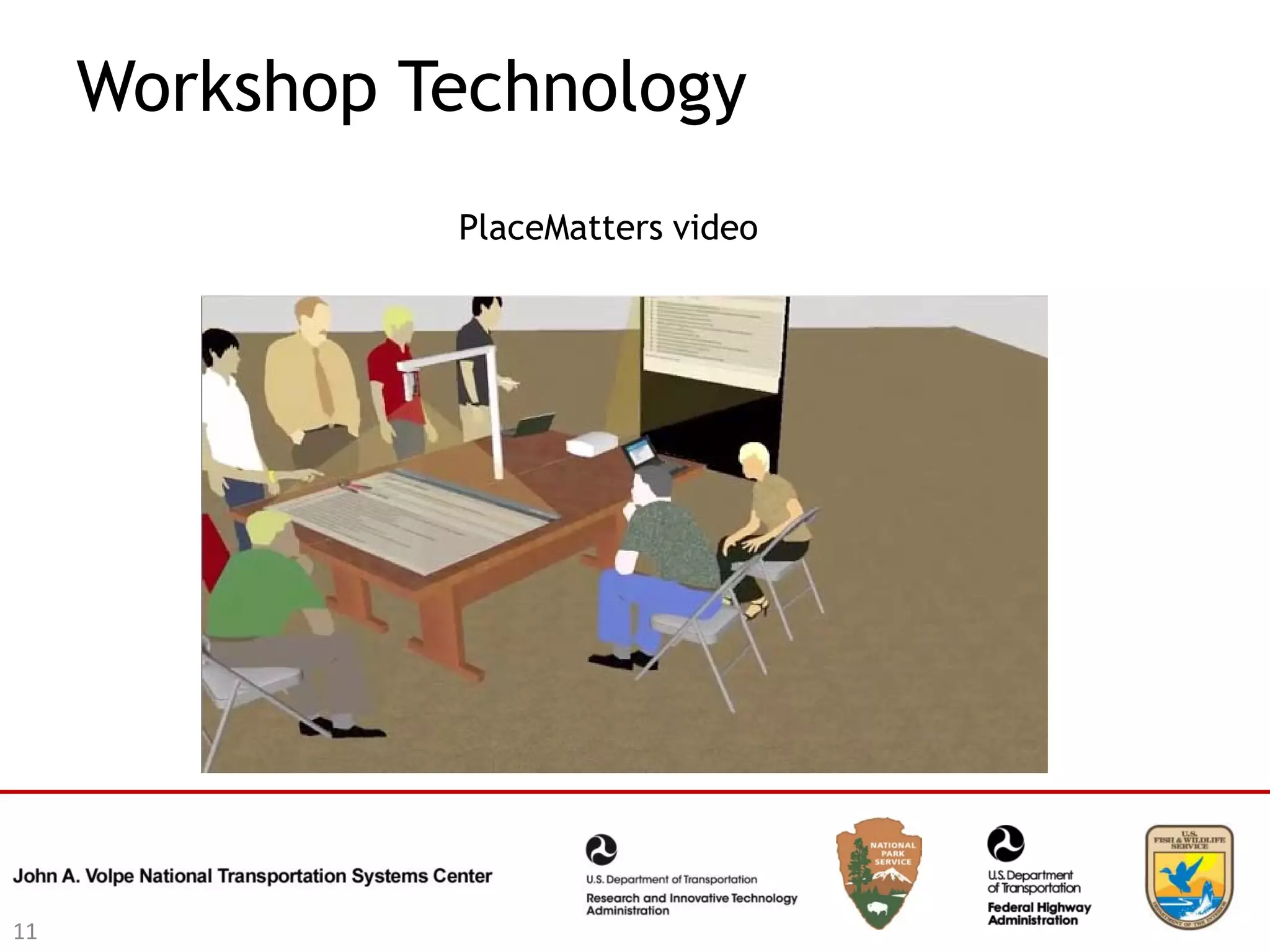 Workshop Technology
               PlaceMatters video




11
 