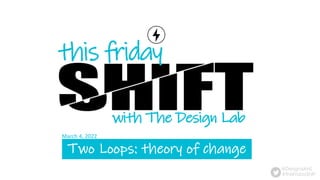 Two Loops: theory of change
March 4, 2022
#ThisFridayShift
@Design4AHS
 