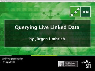 Querying Live Linked Data by Jürgen Umbrich Mini Viva presentation  ( 11.02.2011) 