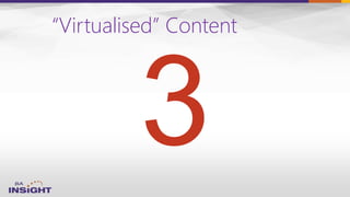 “Virtualised” Content
 